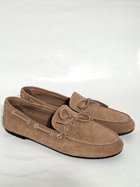 Women's Everlane Farro Boat Shoe Light Brown Suede Flat Loafer